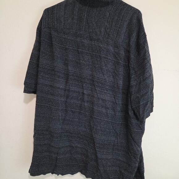 George Shirt Mens 3XL Gray Hawaiian Floral Short Sleeve Button Up Rayon - Picture 3 of 3